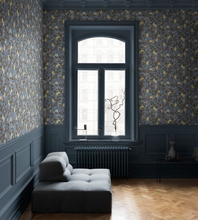 Kvitten Room Wallpaper - Blue