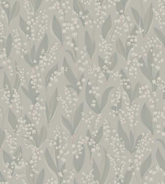 Liljekonvalj Wallpaper - Gray
