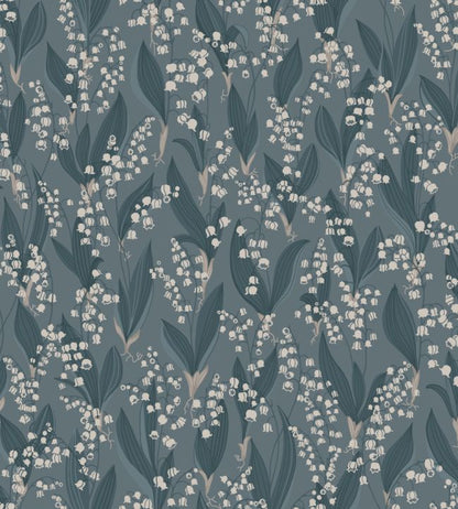 Liljekonvalj Wallpaper - Blue
