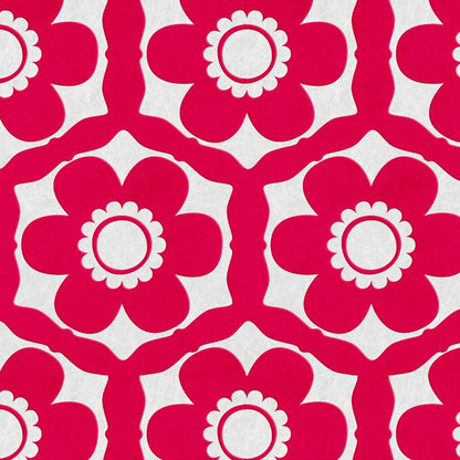 Funky Flora Wallpaper - Red