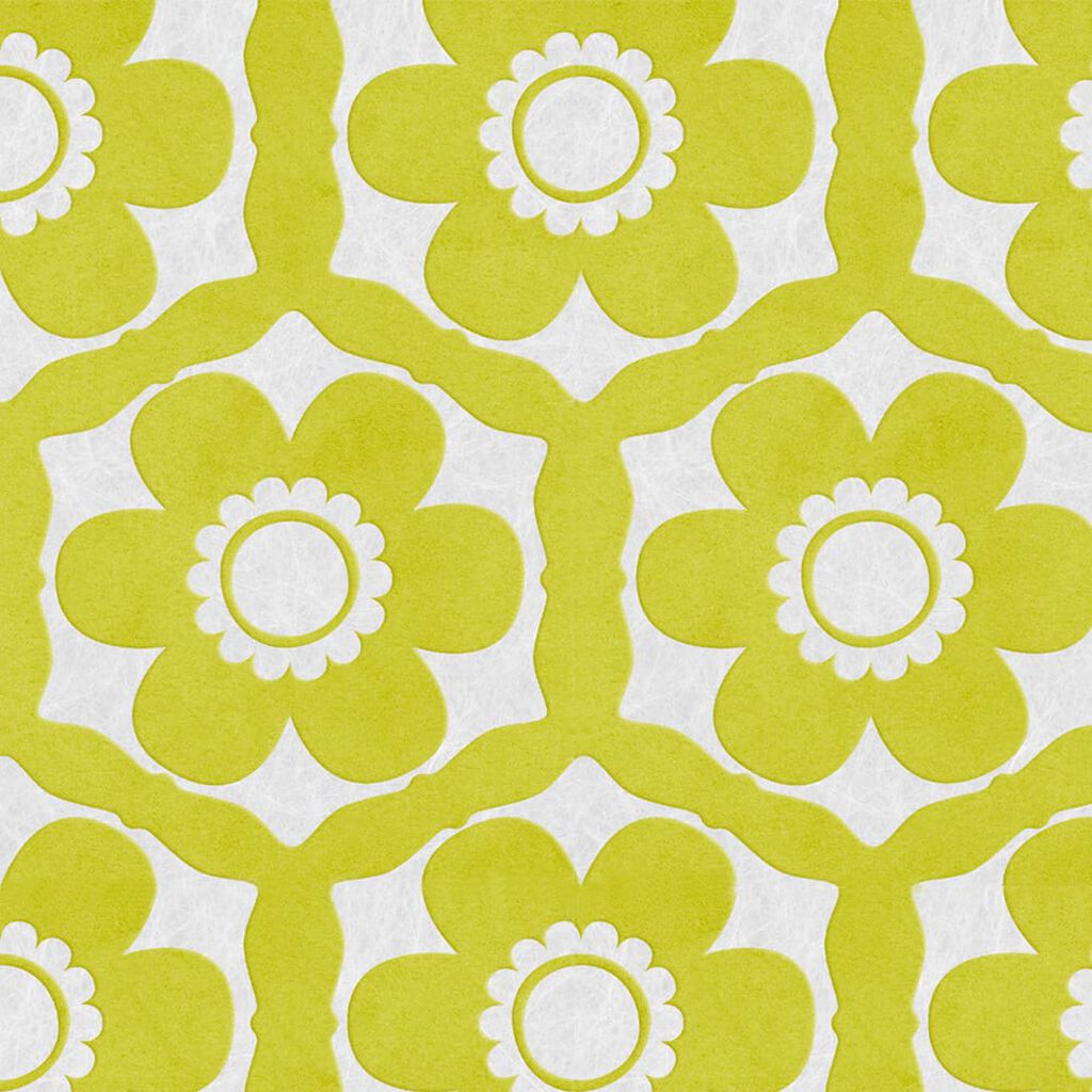 Funky Flora Wallpaper - Green