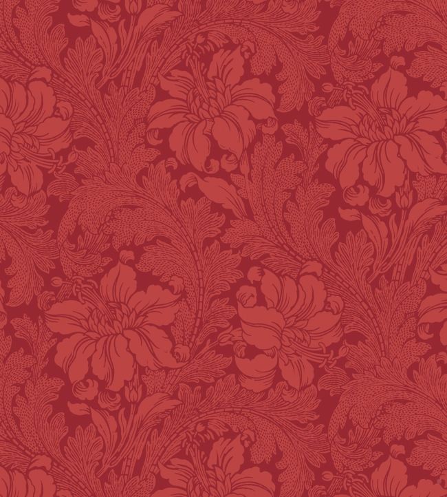 Acanthus Wallpaper - Red