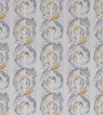 Scrolling Leaves Fabric - Purple 