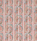 Scrolling Leaves Fabric - Pink