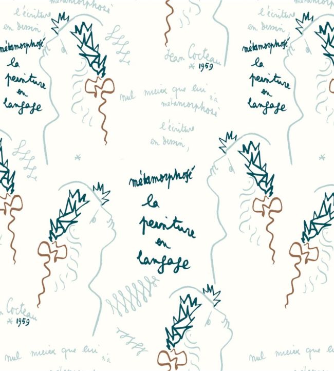 Ecriture Wallpaper - Blue