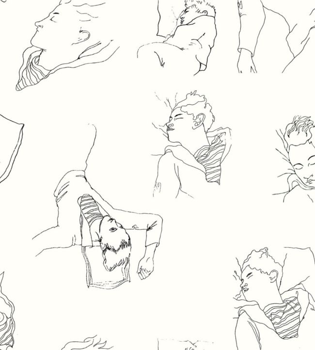 Les Dormeurs Wallpaper - Gray