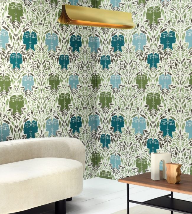 Cap D'ail Room Wallpaper - Green