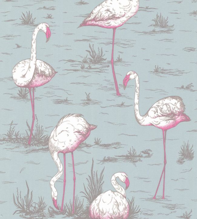 Flamingos Wallpaper - Blue  - Cole & Son