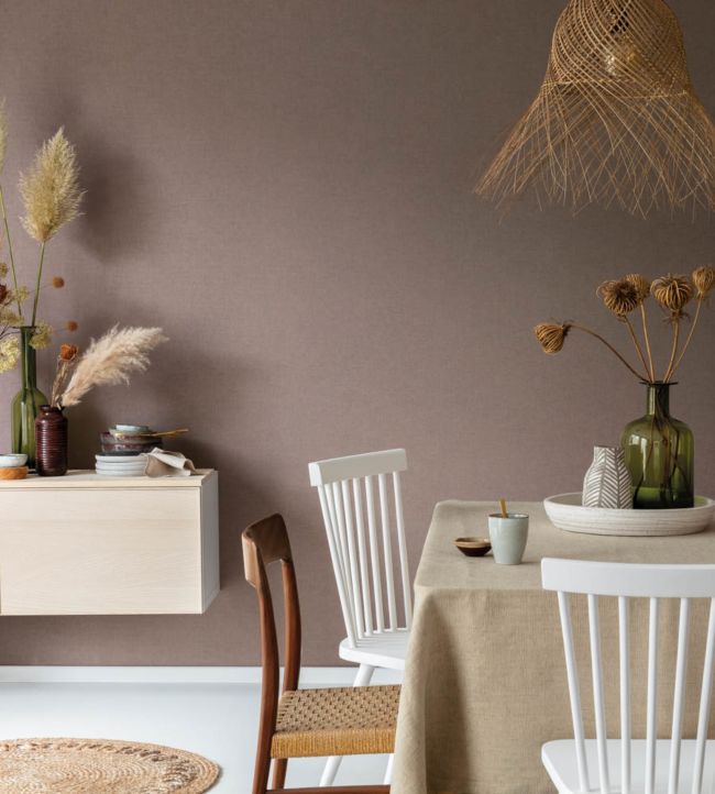 Uni Metallise Room Wallpaper - Purple 