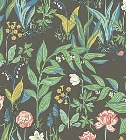 Spring Garden Wallpaper - Brown
