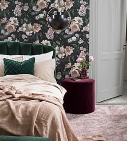 New Dawn Rose Room Wallpaper - Green
