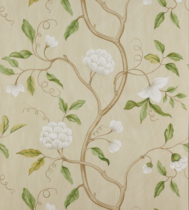 Snow Tree Wallpaper - Green - Colefax & Fowler