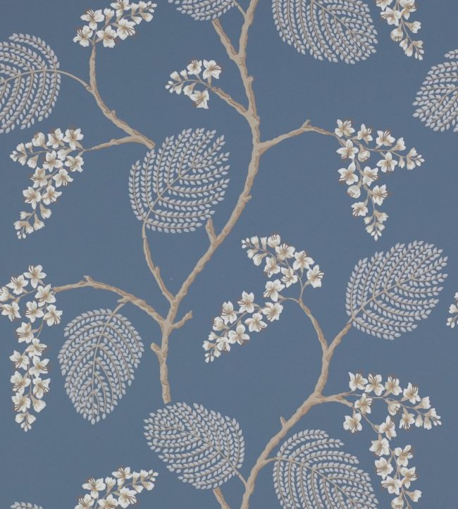 Atwood Wallpaper - Blue - Colefax & Fowler