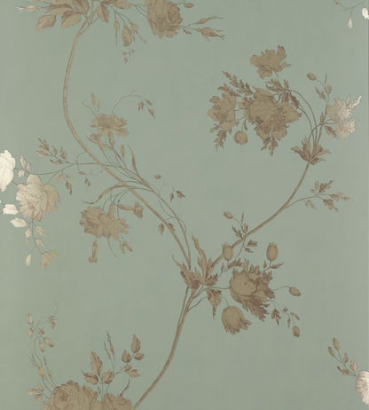 Darcy Wallpaper - Teal - Colefax & Fowler