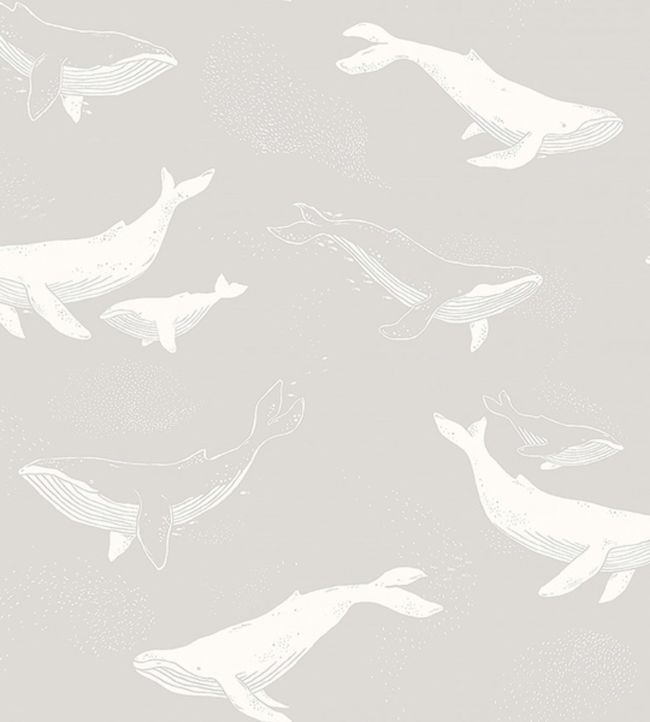 Whales Nursey Wallpaper - Pink
