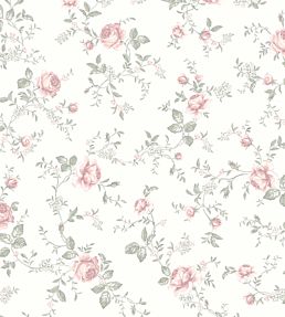 Rose Garden Wallpaper - White