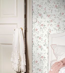 Rose Garden Room Wallpaper - White