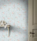 Rose Garden Room Wallpaper - Teal 