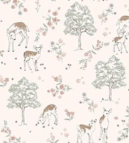 Deer Love Wallpaper - Cream