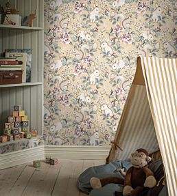 Magic Forest Nursey Room Wallpaper - Cream