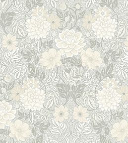 Dahlia Garden Wallpaper - Gray