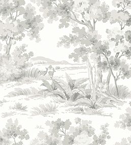 Countryside Morning Wallpaper - Gray