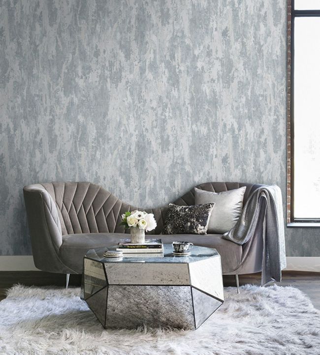 Onyx Four Room Wallpaper - Silver