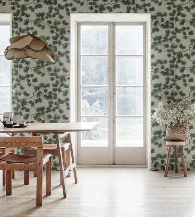 Pine Room Wallpaper - Green