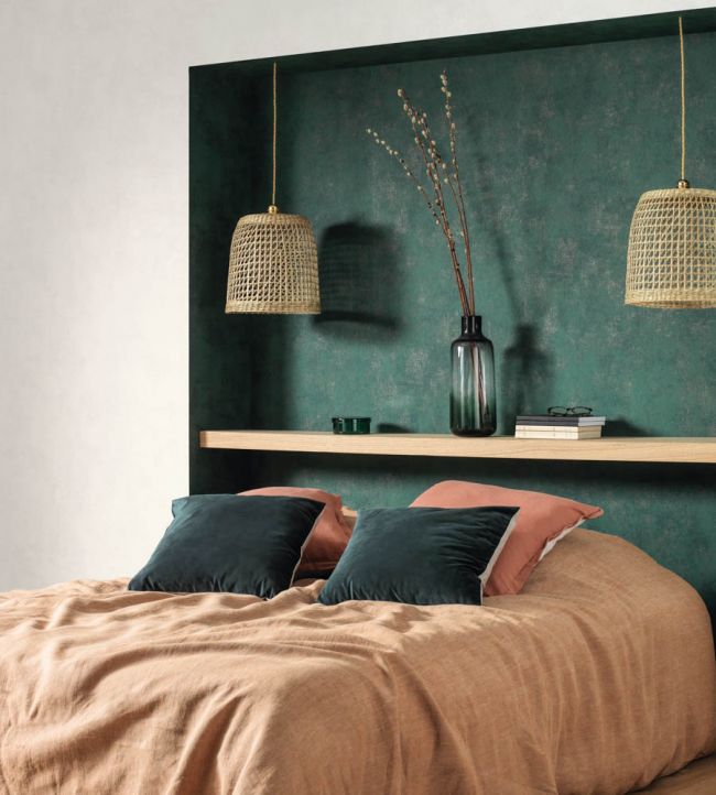 Prague Stone Uni Room Wallpaper 2 - Green