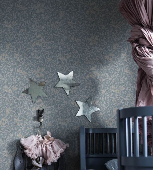 Linnea Room Wallpaper - Blue