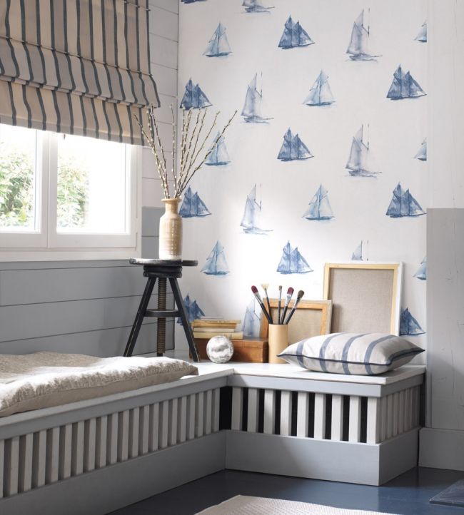 Fregate Room Wallpaper - Blue