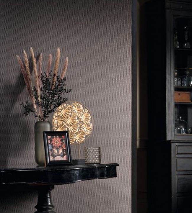 Weavy Room Wallpaper - Gray