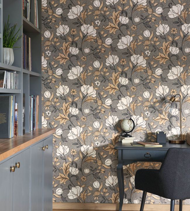 Isabella Room Wallpaper - Gray