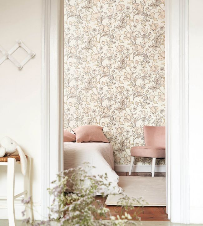 Isabella Room Wallpaper - White