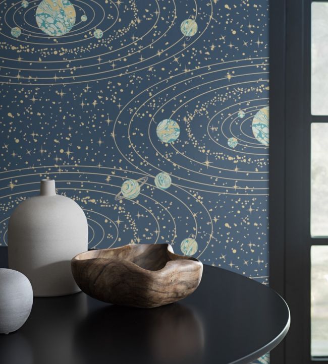 Orbit Room Wallpaper - Blue