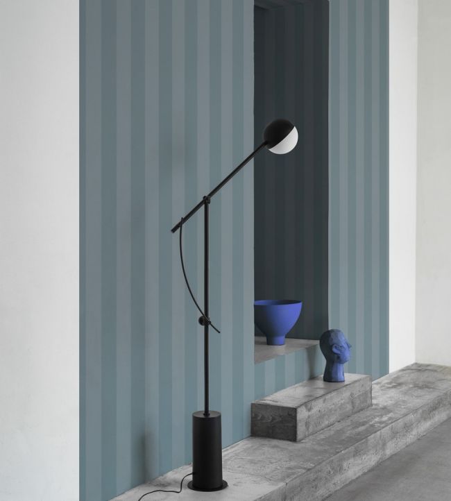 Stripe Room Wallpaper - Blue