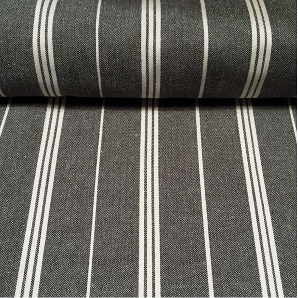 A2 Charcoal Stripe Room Fabric 2