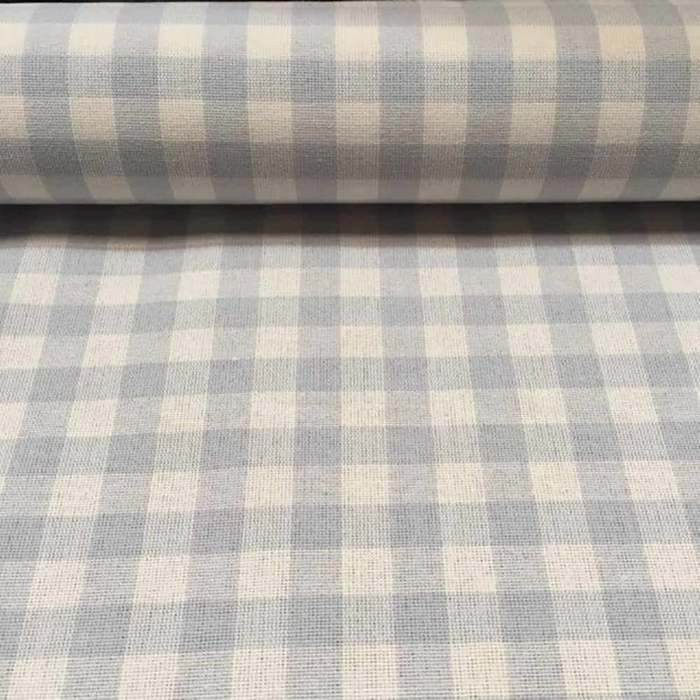 Gingham Check - Gray Room Fabric