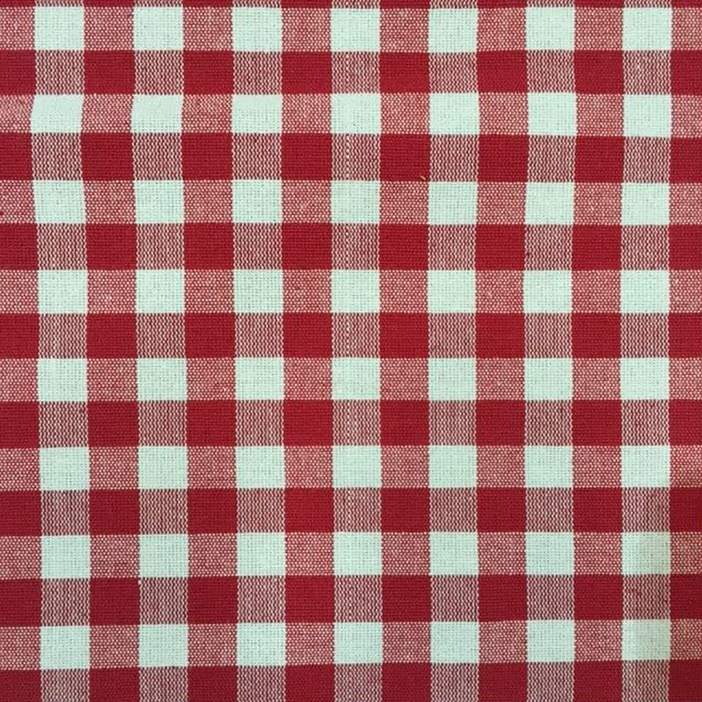 Gingham Check - Red Fabric