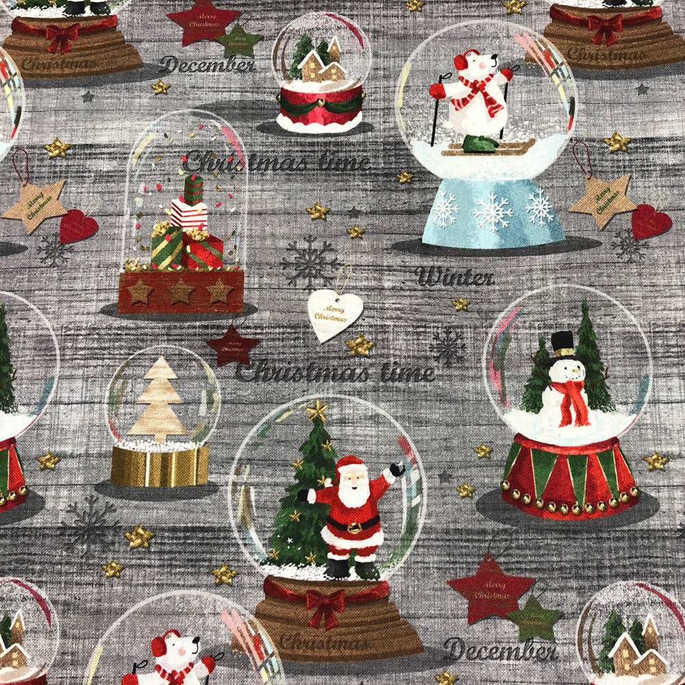 Christmas Time Fabric - Gray