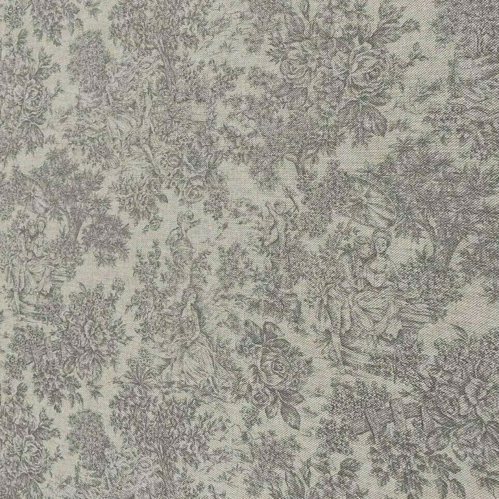 Vintage Toile Grey Fabric