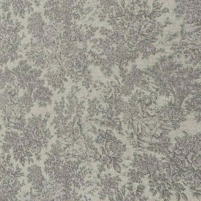 Vintage Toile Grey Fabric