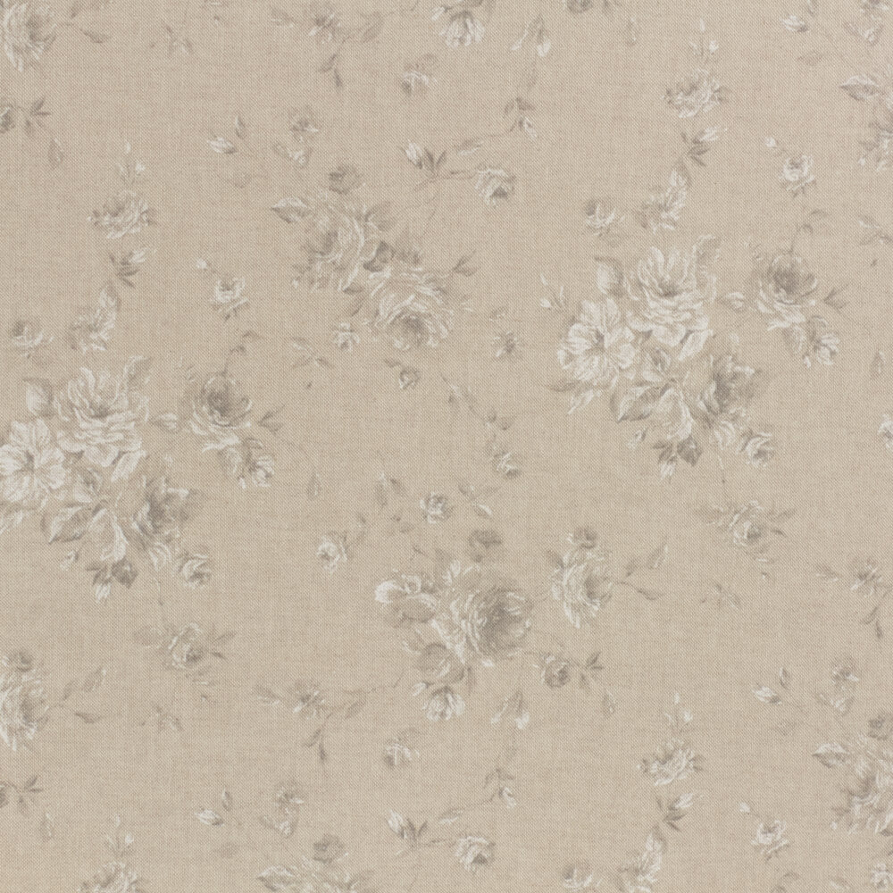 Zen Rose Dove Grey Fabric