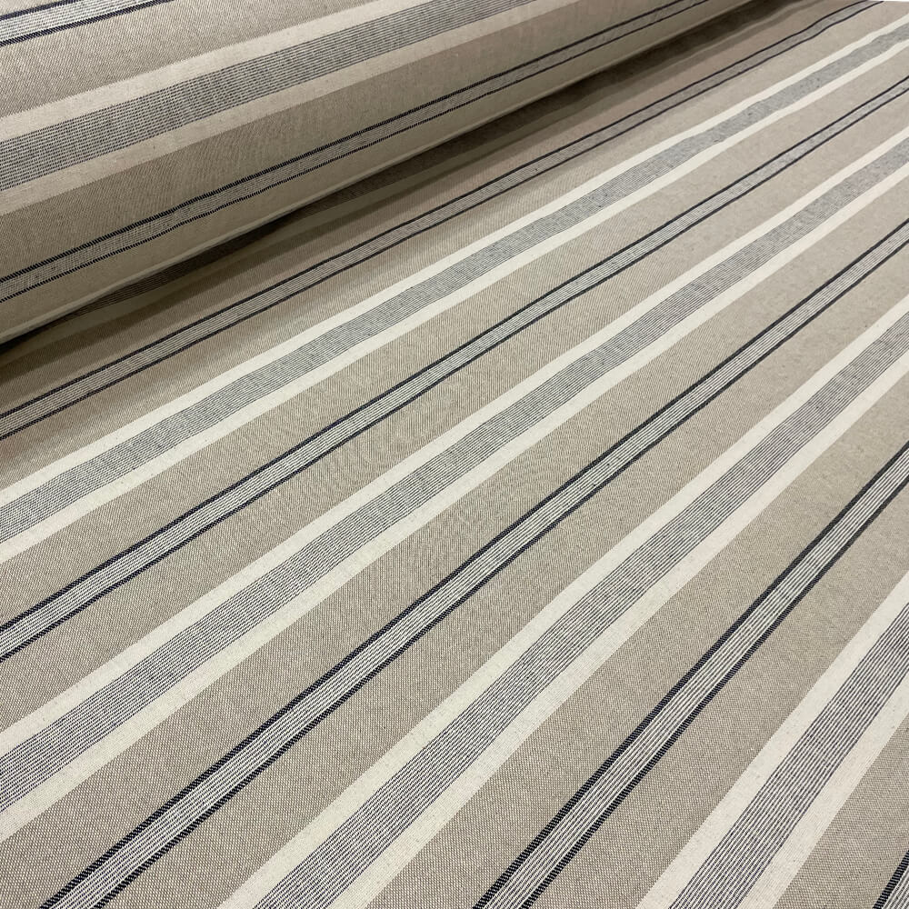 Princeton Stripe Blue Double Width Fabric