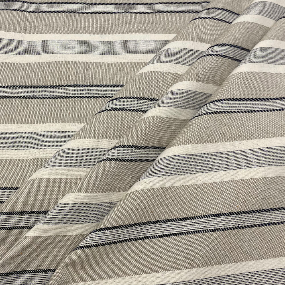 Princeton Stripe Blue Double Width Room Fabric
