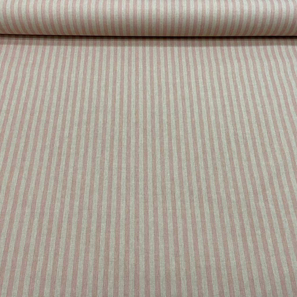 Stanford Stripe Red Room Fabric