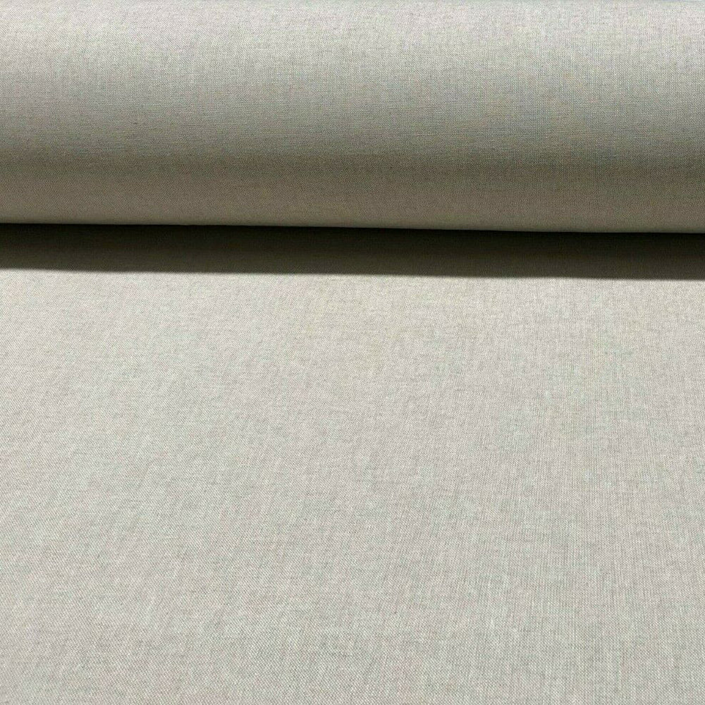 Double-Width Oatmeal Linen Room Fabric - Gray