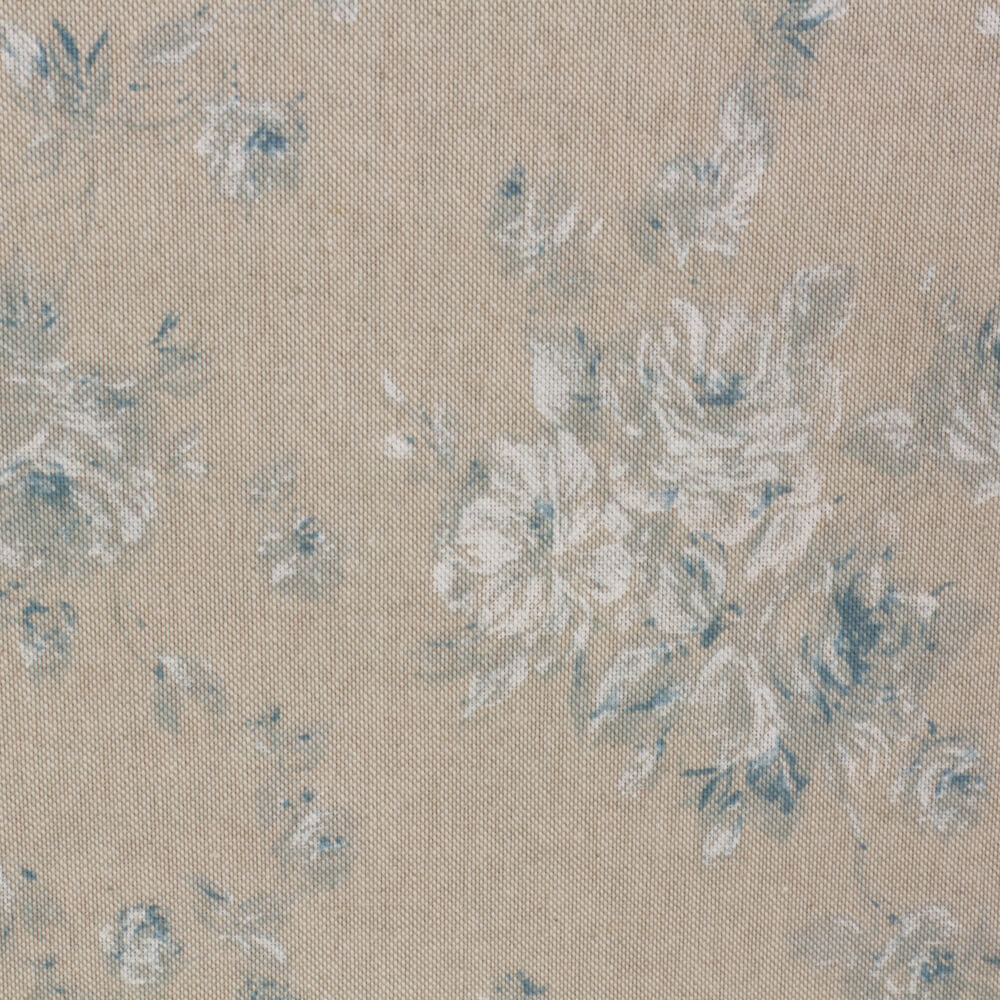 Zen Rose Kingfisher Blue Room Fabric