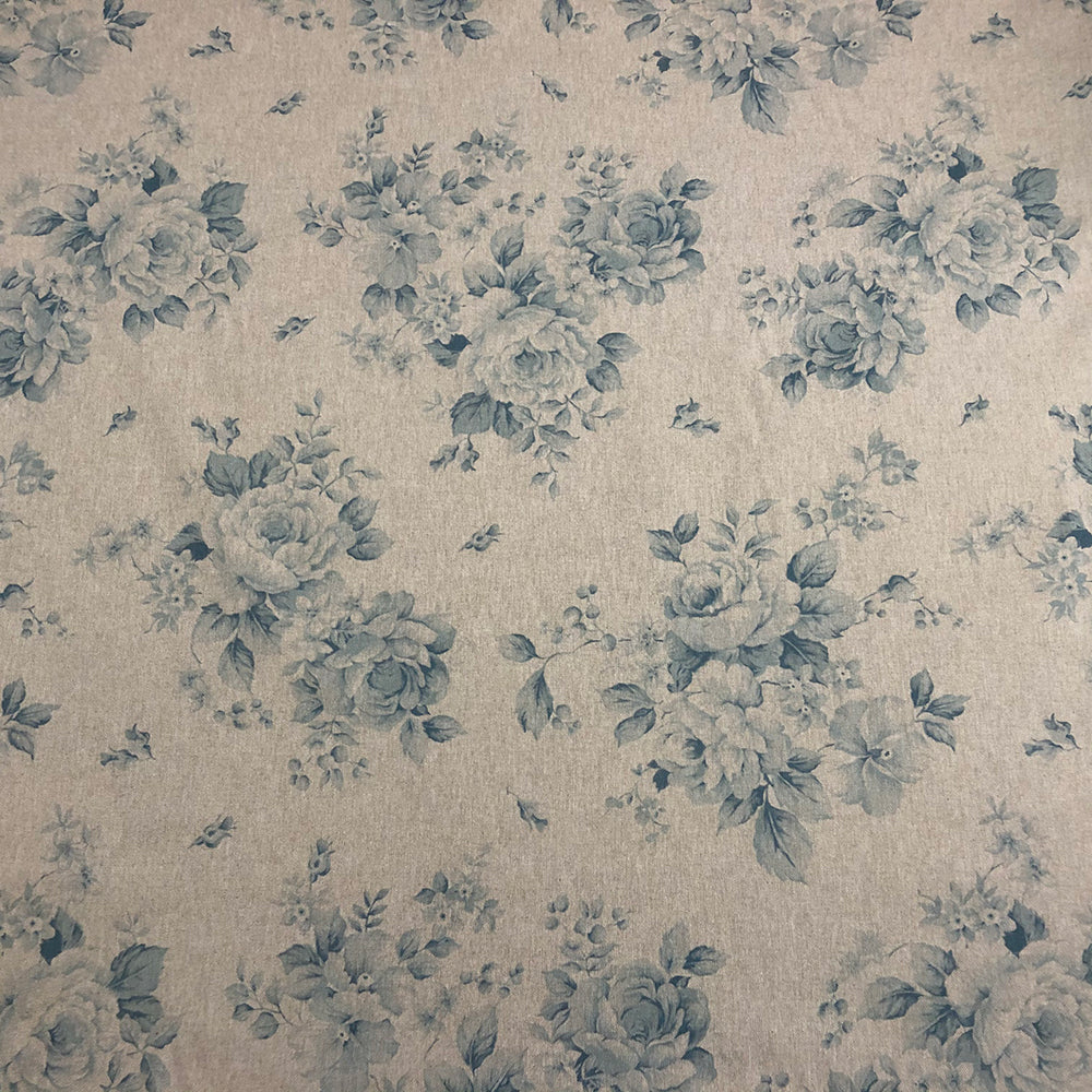 Dorothy Rose Kingfisher Blue Double Width Room Fabric