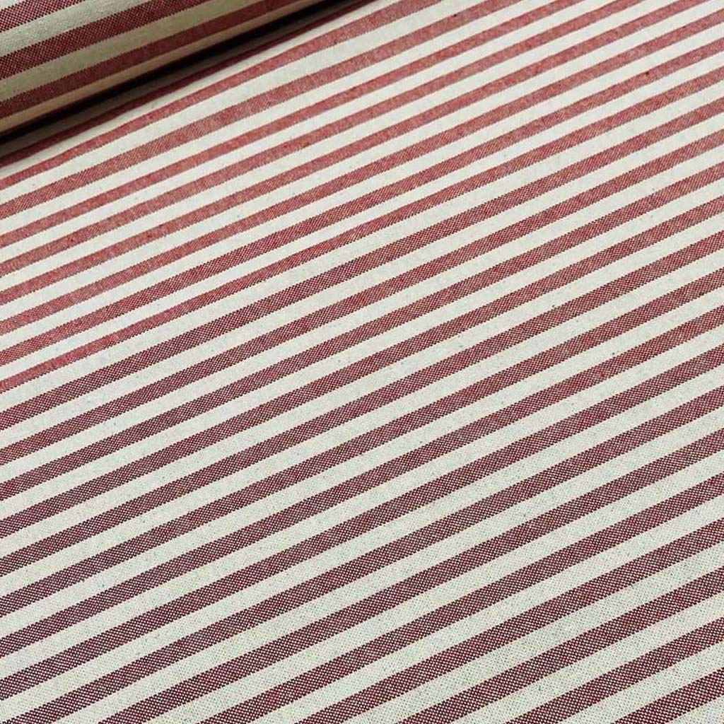Cambridge Pinstripe in Red Fabric